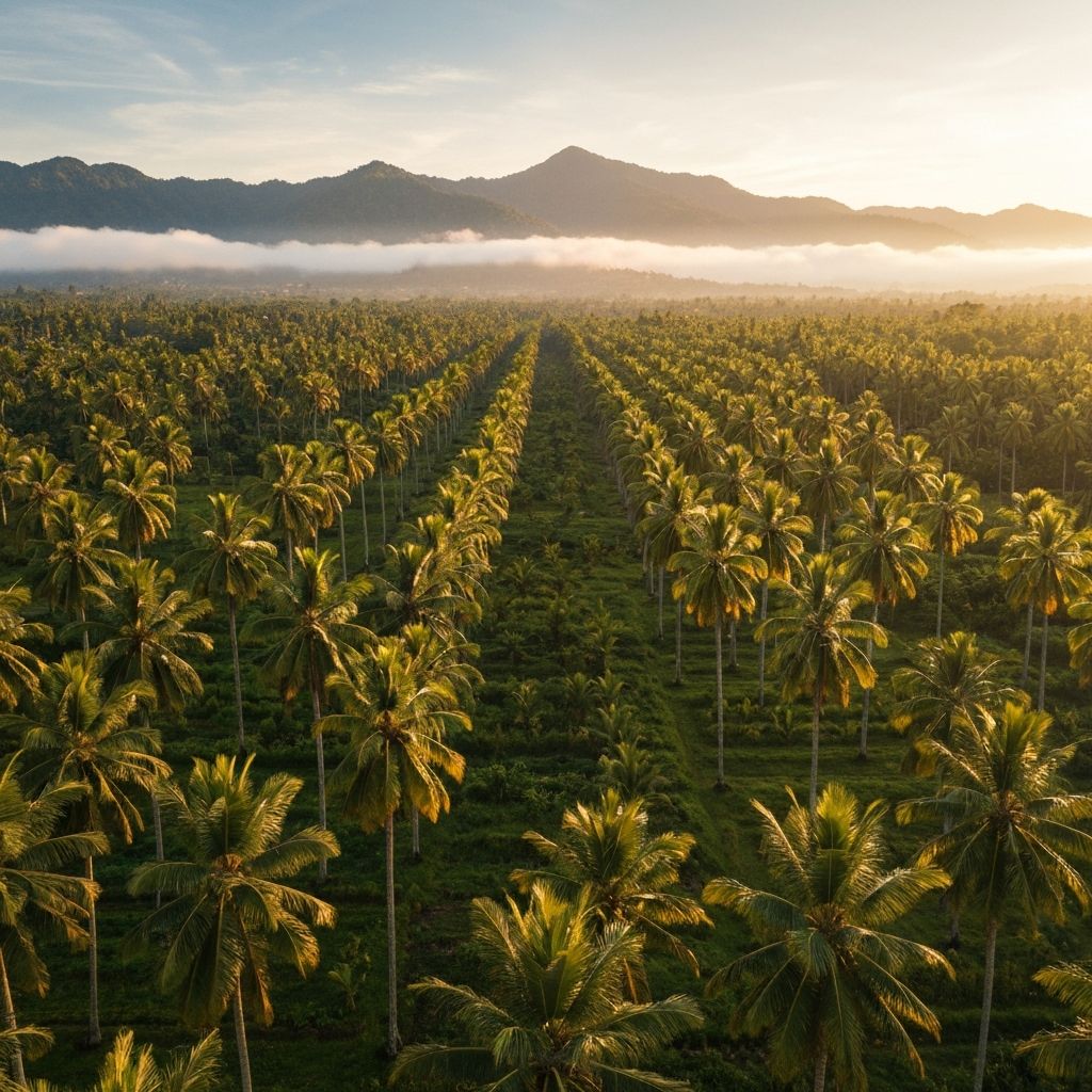Indonesian Coconut Plantation